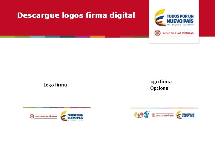 Descargue logos firma digital Logo firma Opcional 