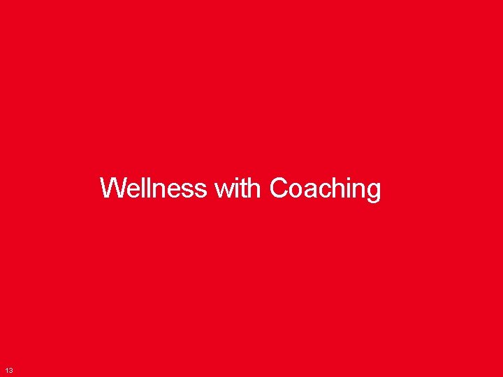 Wellness with Coaching 13 