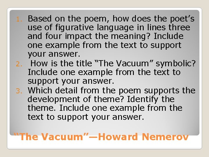 Poetry Questions Ncfe Review Besides The Title What