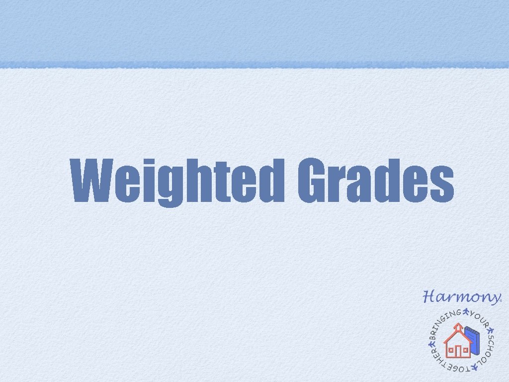 Weighted Grades Weighted Grades
