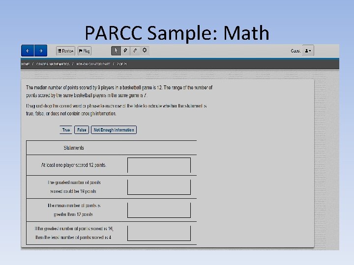 PARCC Sample: Math 