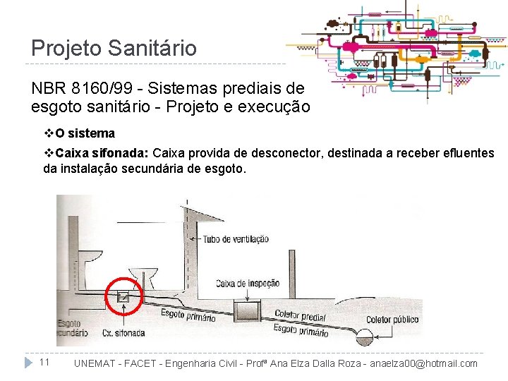 Projeto Sanitário NBR 8160/99 - Sistemas prediais de esgoto sanitário - Projeto e execução