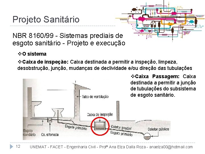 Projeto Sanitário NBR 8160/99 - Sistemas prediais de esgoto sanitário - Projeto e execução