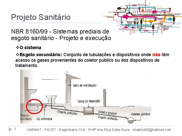 Projeto Sanitário NBR 8160/99 - Sistemas prediais de esgoto sanitário - Projeto e execução