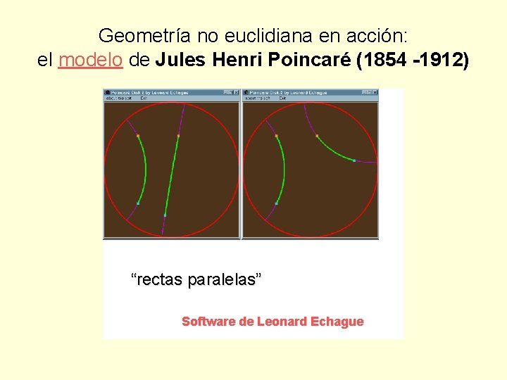 Geometría no euclidiana en acción: el modelo de Jules Henri Poincaré (1854 -1912) “rectas