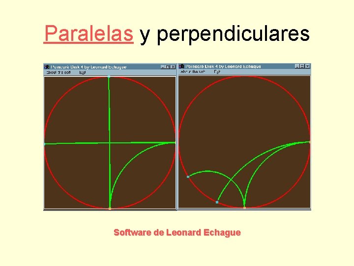 Paralelas y perpendiculares Software de Leonard Echague 