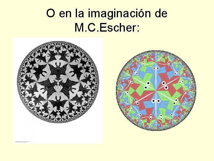 O en la imaginación de M. C. Escher: 