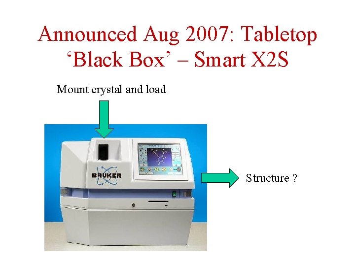 Announced Aug 2007: Tabletop ‘Black Box’ – Smart X 2 S Mount crystal and