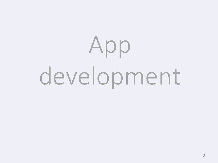 App development 3 