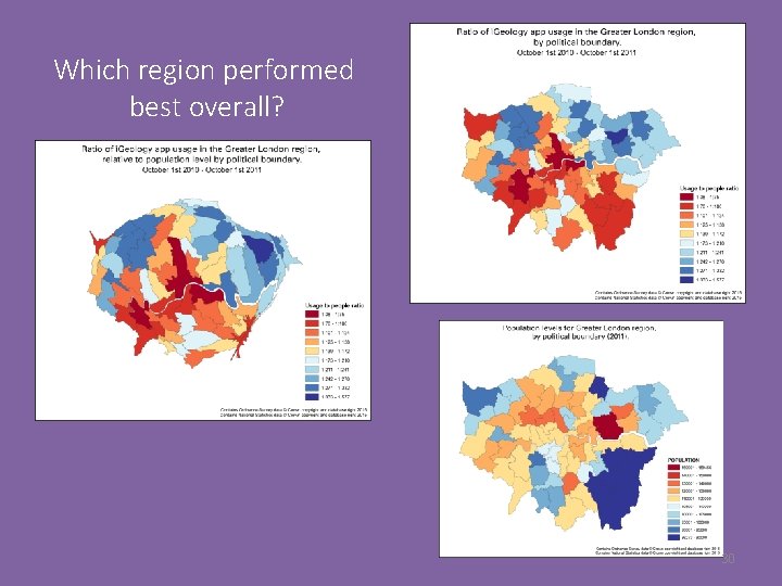 Which region performed best overall? 30 
