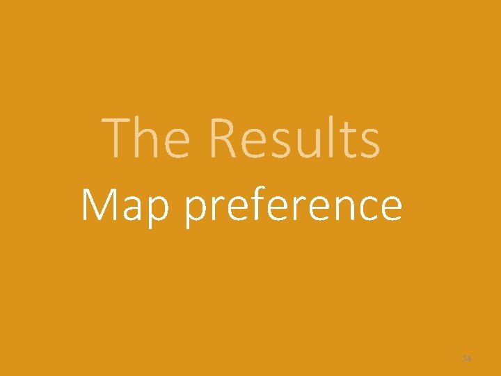 The Results Map preference 54 