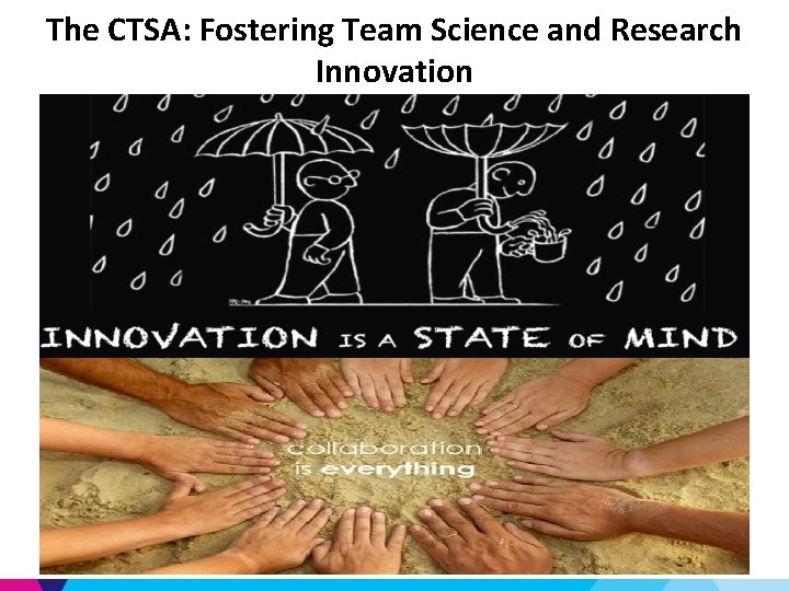 The CTSA: Fostering Team Science and Research Innovation 