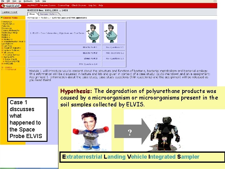 Case 1 discusses what happened to the Space Probe ELVIS Hypothesis: The degradation of