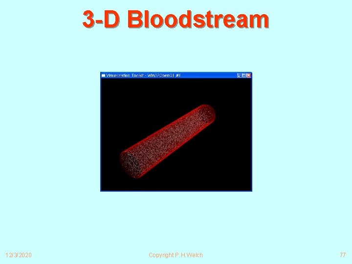 3 -D Bloodstream 12/3/2020 Copyright P. H. Welch 77 