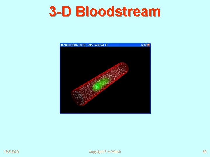 3 -D Bloodstream 12/3/2020 Copyright P. H. Welch 80 