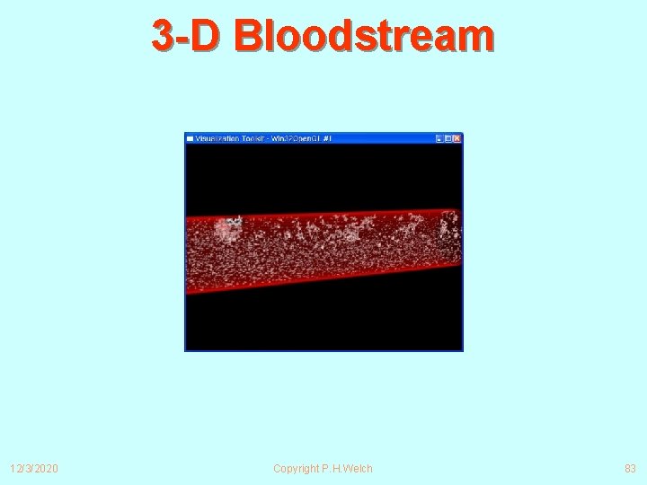 3 -D Bloodstream 12/3/2020 Copyright P. H. Welch 83 