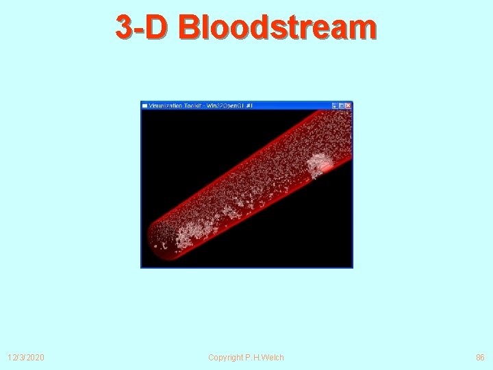 3 -D Bloodstream 12/3/2020 Copyright P. H. Welch 86 