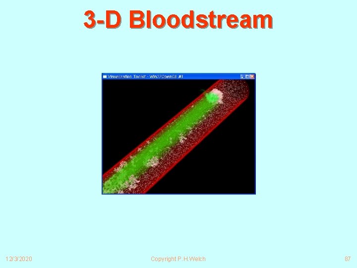 3 -D Bloodstream 12/3/2020 Copyright P. H. Welch 87 