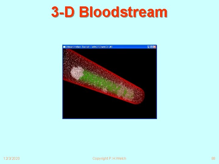 3 -D Bloodstream 12/3/2020 Copyright P. H. Welch 88 