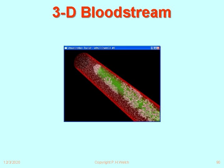 3 -D Bloodstream 12/3/2020 Copyright P. H. Welch 90 