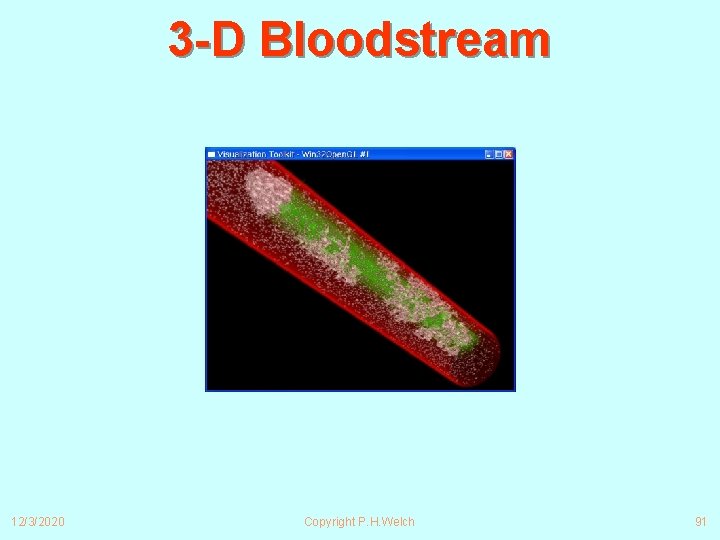 3 -D Bloodstream 12/3/2020 Copyright P. H. Welch 91 