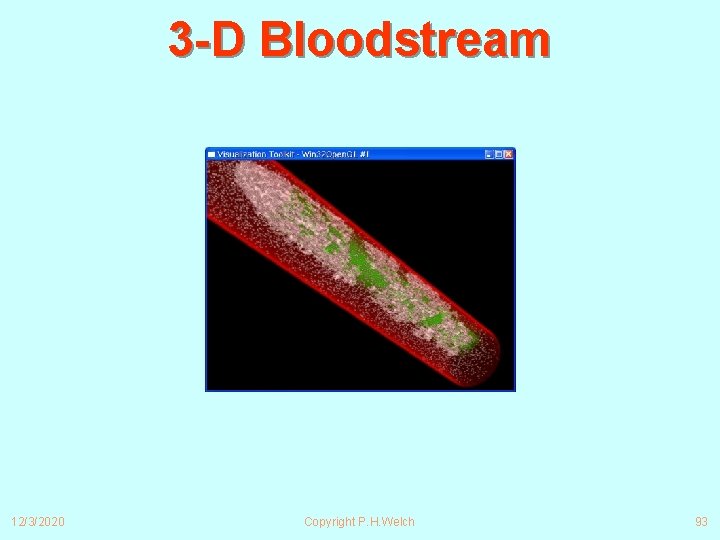 3 -D Bloodstream 12/3/2020 Copyright P. H. Welch 93 