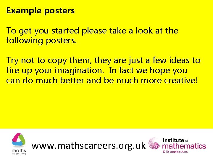 Example posters To get you started please take a look at the following posters.