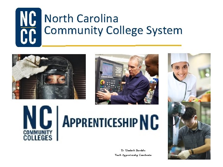 North Carolina Community College System Dr. Elizabeth Standafer Youth Apprenticeship Coordinator 