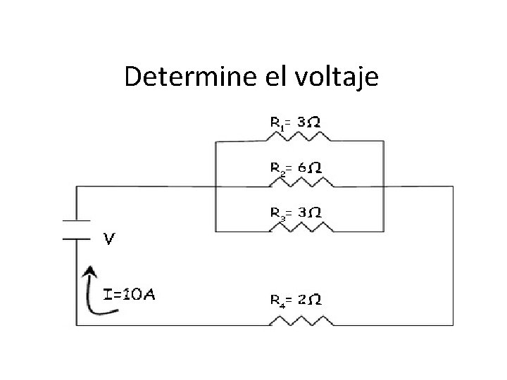 Determine el voltaje 