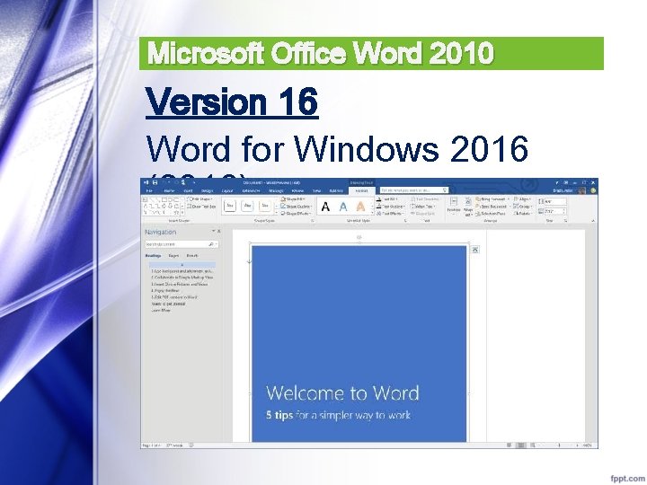 Microsoft Office Word 2010 Version 16 Word for Windows 2016 (2016) 