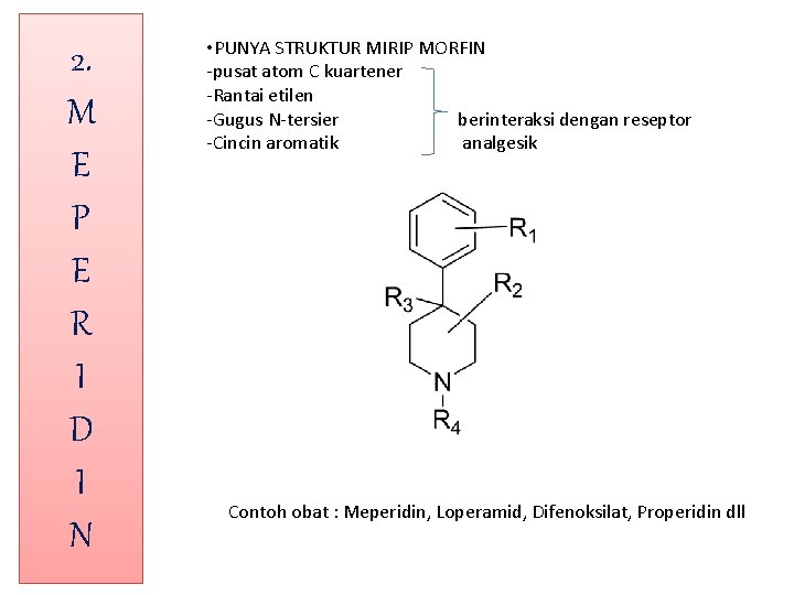 2. M E P E R I D I N • PUNYA STRUKTUR MIRIP