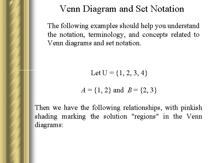 Set Notation Drawing.pdf Solving Problems using Venn Diagram Mr Albert F