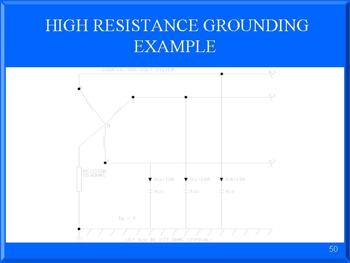HIGH RESISTANCE GROUNDING EXAMPLE 50 