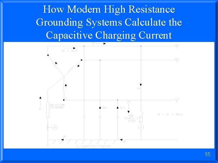 How Modern High Resistance Grounding Systems Calculate the Capacitive Charging Current 55 