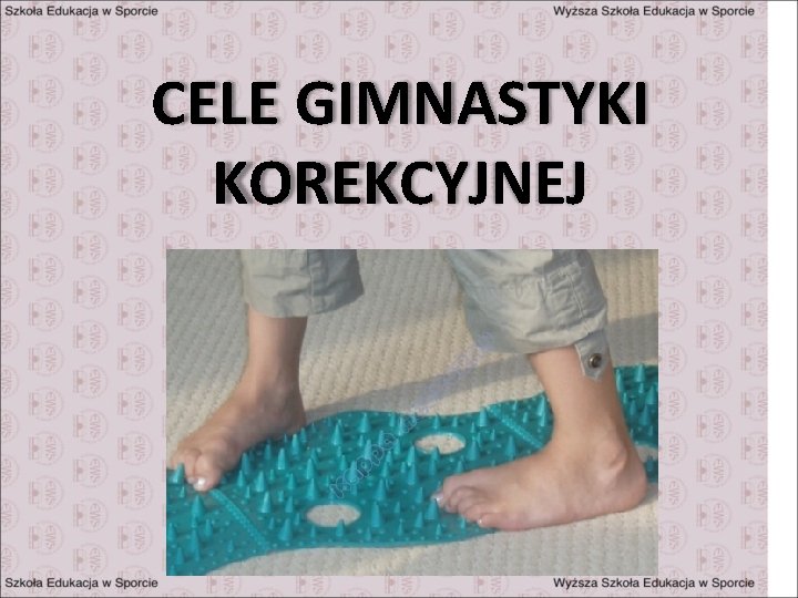 CELE GIMNASTYKI KOREKCYJNEJ 