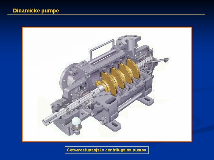 Dinamičke pumpe Četverostupanjska centrifugalna pumpa 