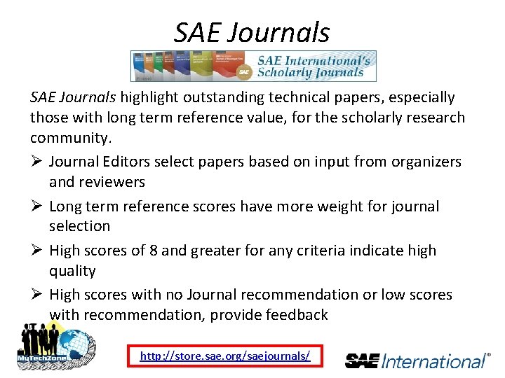 SAE Journals highlight outstanding technical papers, especially those with long term reference value, for