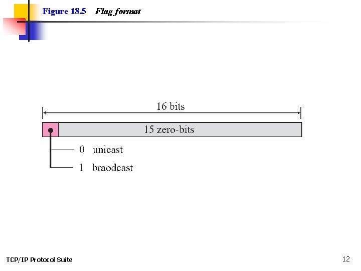 Figure 18. 5 TCP/IP Protocol Suite Flag format 12 