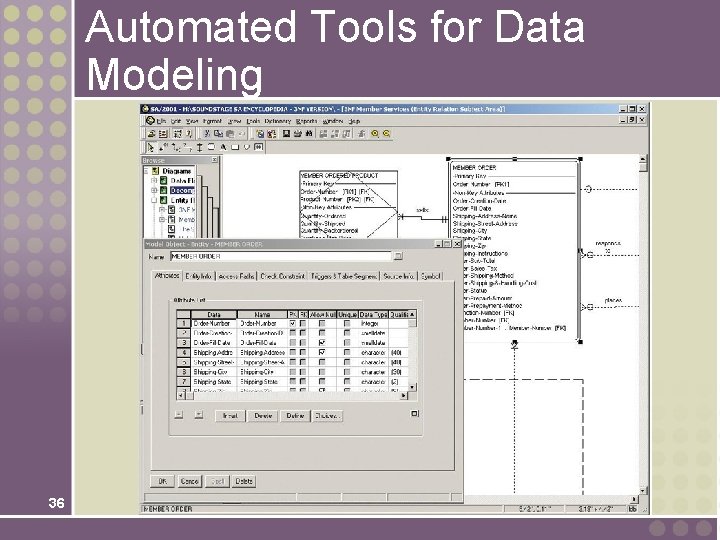 Automated Tools for Data Modeling 36 