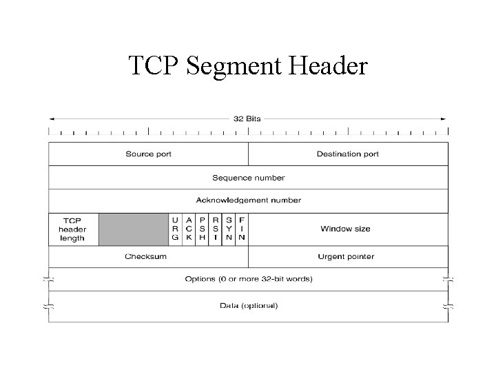 TCP Segment Header 