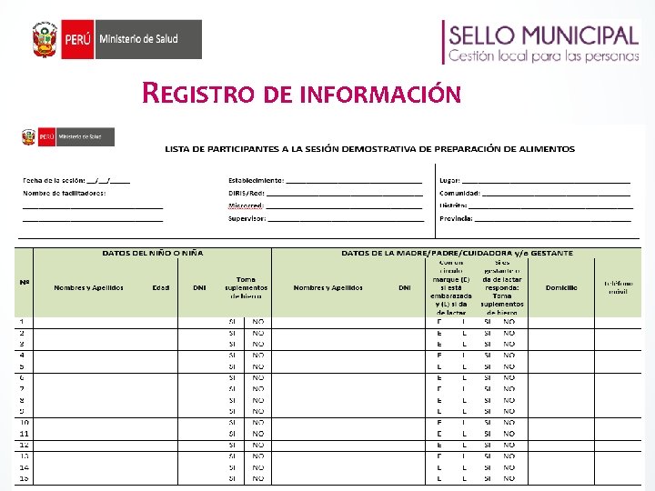 REGISTRO DE INFORMACIÓN 