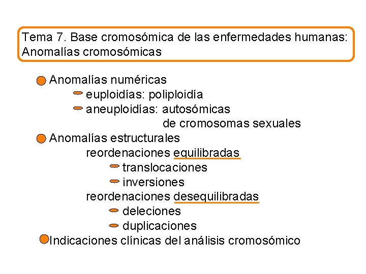 Tema 7. Base cromosómica de las enfermedades humanas: Anomalías cromosómicas Anomalías numéricas euploidías: poliploidía