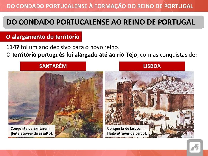 DO CONDADO PORTUCALENSE À FORMAÇÃO DO REINO DE PORTUGAL DO CONDADO PORTUCALENSE AO REINO