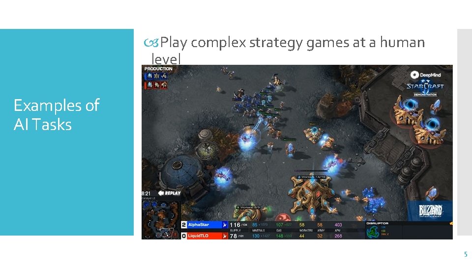  Play complex strategy games at a human level Examples of AI Tasks 5