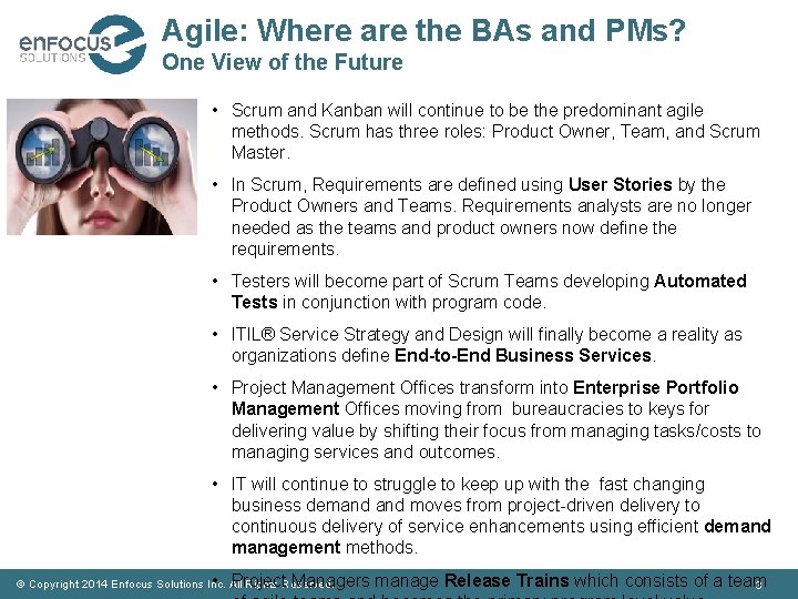 Agile: Where are the BAs and PMs? One View of the Future • Scrum