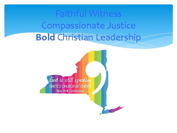 Faithful Witness Compassionate Justice Bold Christian Leadership 