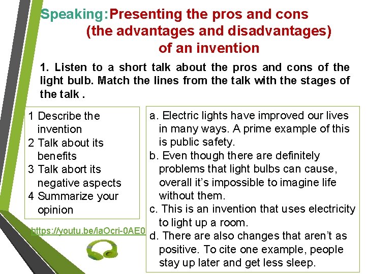 Module Listening Speaking 3 Module Code 310707402 Teacher