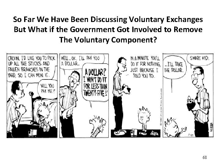 So Far We Have Been Discussing Voluntary Exchanges But What if the Government Got