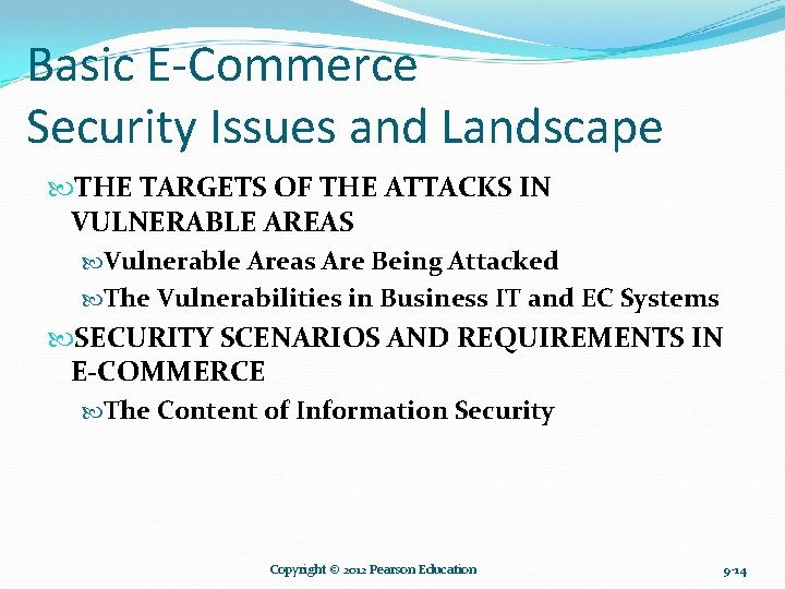Basic E-Commerce Security Issues and Landscape THE TARGETS OF THE ATTACKS IN VULNERABLE AREAS Basic E-Commerce Security Issues and Landscape THE TARGETS OF THE ATTACKS IN VULNERABLE AREAS