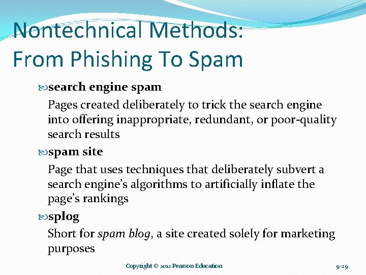 Nontechnical Methods: From Phishing To Spam search engine spam Pages created deliberately to trick Nontechnical Methods: From Phishing To Spam search engine spam Pages created deliberately to trick